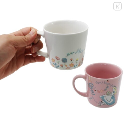 Japan Disney Pottery Mug & Plate Gift Set - Alice in Wonderland - 2