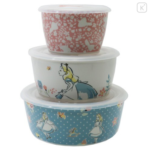 Japan Disney Pottery Bowl Gift Set - Alice in Wonderland - 1