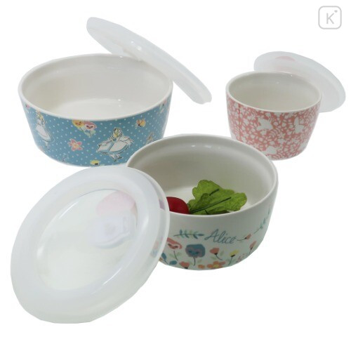 Japan Disney Pottery Bowl Gift Set - Alice in Wonderland - 2