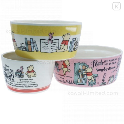 Details about  / Disney Winnie the Pooh Botanical Art salad party set made in Japan white bowl C