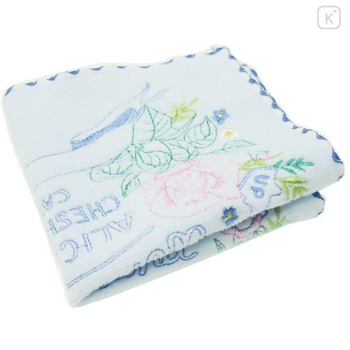Japan Disney Embroidery Handkerchief Wash Towel - Alice in Wonderland - 2