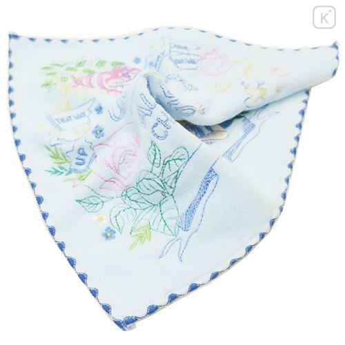 Japan Disney Embroidery Handkerchief Wash Towel - Alice in Wonderland - 3