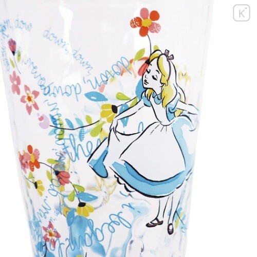 Japan Disney Princess Glass Tumbler Gift Set - Alice in Wonderland - 2