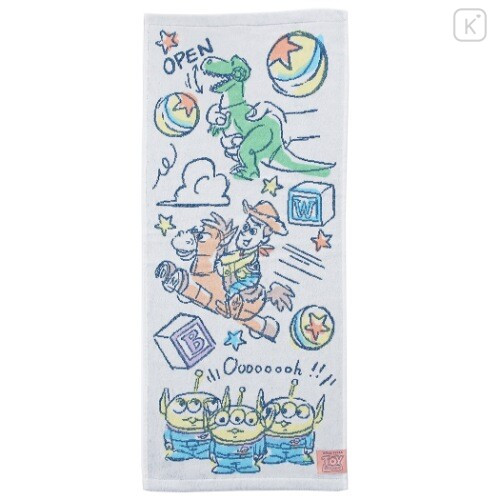 Japan Disney Fluffy Towel - Toy Story Little Green Men - 1