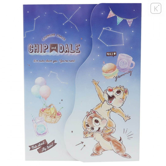 Japan Disney A6 Notepad with Cover - Chip & Dale - 1