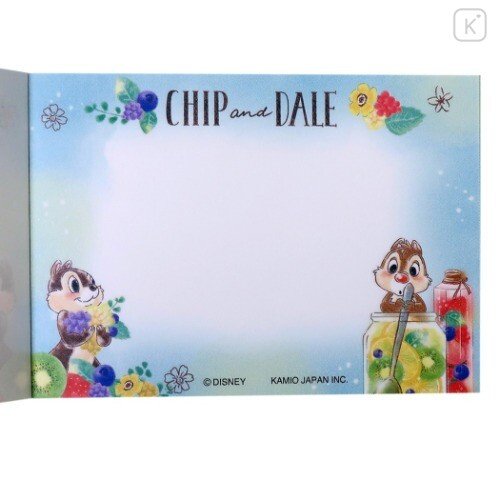 Japan Disney Mini Notepad - Chip & Dale Fruit - 3