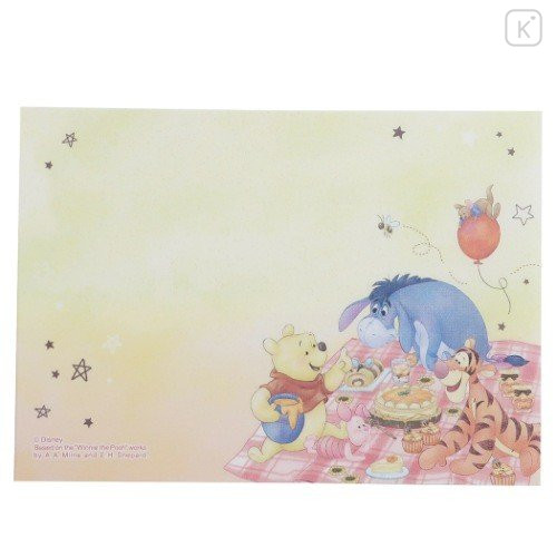 Japan Disney Mini Notepad - Winnie the Pooh Picnic - 3