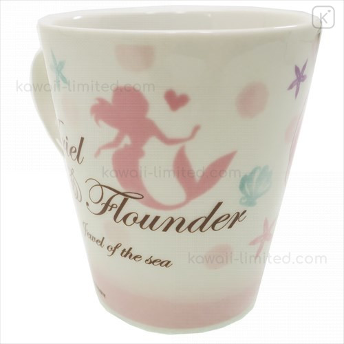 Little Mermaid Ariel & Flounder Mug Cup Cute Disney Store Japan –