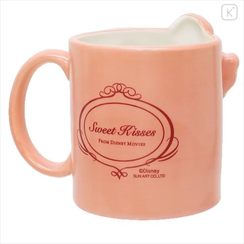 Japan Disney Ceramic Mug - Mickey & Minnie Sweet Kiss - 3