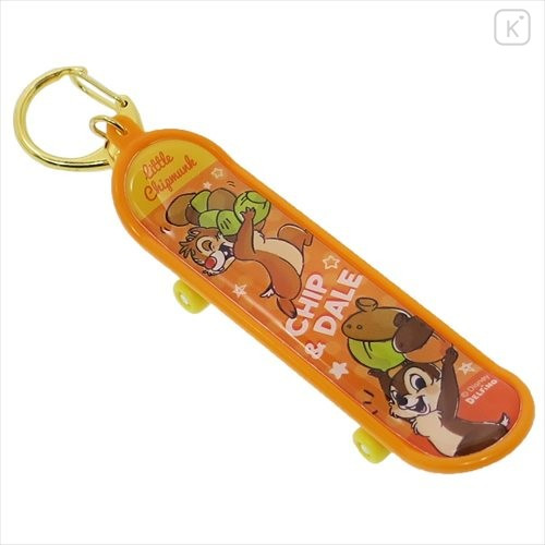 Japan Disney Skateboard Keychain - Chip & Dale - 1