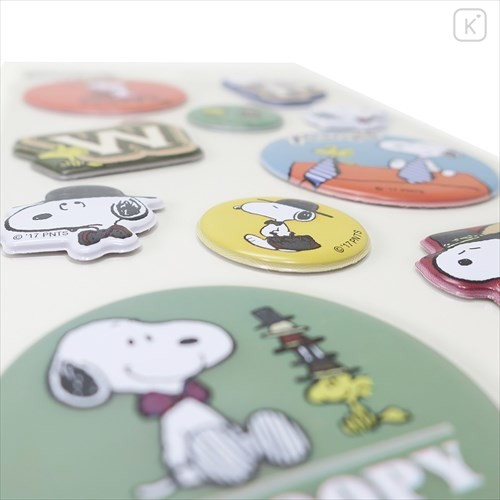 Japan Peanuts 3D Mini Badge Sticker - Snoopy P - 2