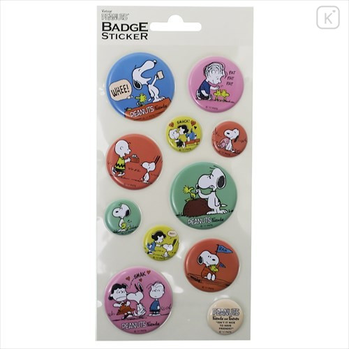 Japan Peanuts 3D Mini Badge Sticker - Snoopy - 1