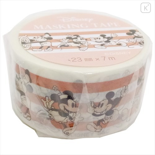 Japan Disney Washi Paper Masking Tape - Mickey & Minnie Red - 2