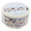 Japan Disney Washi Paper Masking Tape - Mickey & Minnie Blue - 1