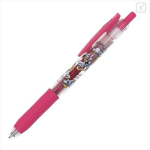 Japan Disney Sarasa Clip 0.5mm Gel Pen - Donald & Daisy / Pink - 1