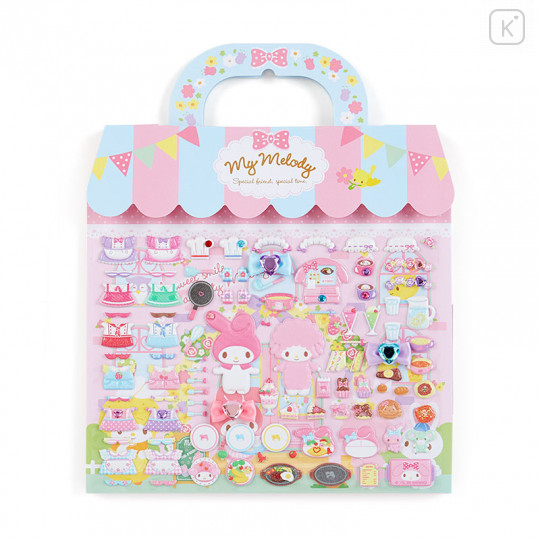 Japan Sanrio Playing Sticker Bag - My Melody / Bakery Cafe - 1