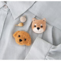 Japan Hamanaka Wool Needle Felting Kit - Shiba Dog Toy Poodle Dog Brooch - 1