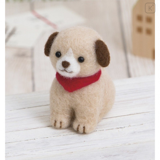 Japan Hamanaka Wool Needle Felting Kit - Cute Dog - 1
