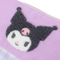 Japan Sanrio Embroidery Pouch - Kuromi / Gingham - 4