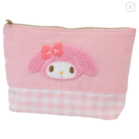 Japan Sanrio Embroidery Pouch - My Melody / Gingham - 1