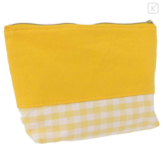 Japan Sanrio Embroidery Pouch - Pompompurin / Gingham - 2