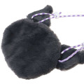 Japan Sanrio Face Pochette Shoulder Bag - Kuromi / Fluffy - 2