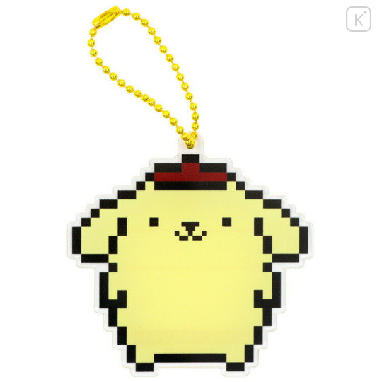 Japan Sanrio Acrylic Name Tag - Pompompurin / Pixel Art - 1