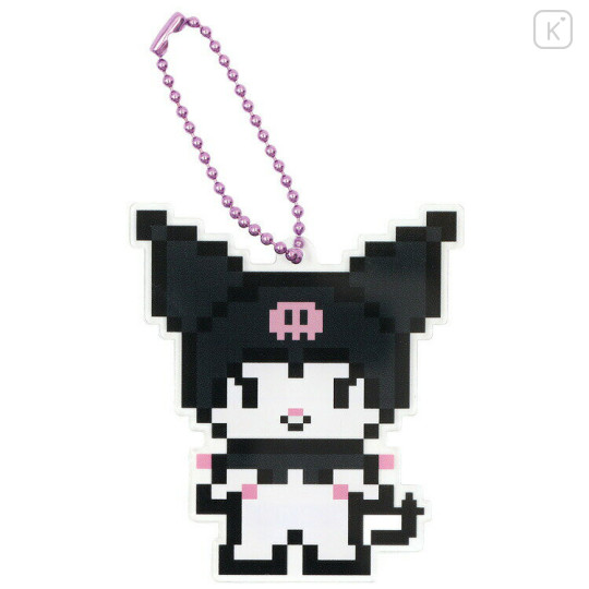 Japan Sanrio Acrylic Name Tag - Kuromi / Pixel Art - 1