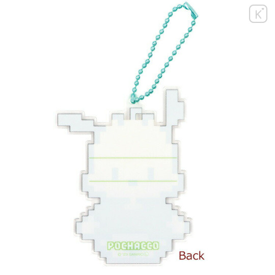 Japan Sanrio Acrylic Name Tag - Pochacco : Pixel Art - 2