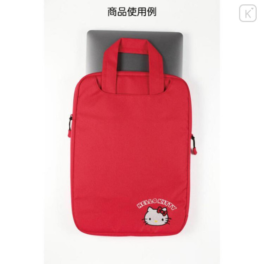 Japan Sanrio 13.3 inch Laptop Bag Tablet Case - Hello Kitty / Red - 4