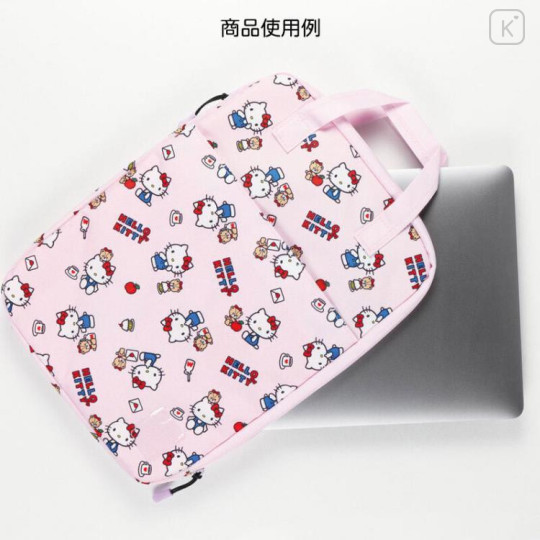 Japan Sanrio 13 inch Laptop Bag Tablet Case - Hello Kitty & Tiny Chum / Pink - 4