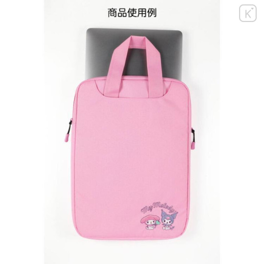 Japan Sanrio 13.3 inch Laptop Bag Tablet Case - Kuromi & My Melody / Pink - 4