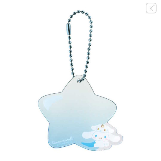 Japan Sanrio Acrylic Name Tag Keychain - Cinnamoroll : Clear Star - 1