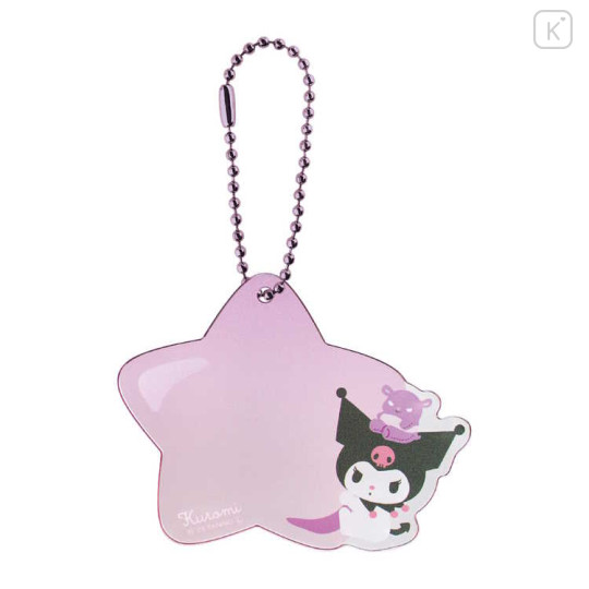 Japan Sanrio Acrylic Name Tag Keychain - Kuromi / Clear Star - 1