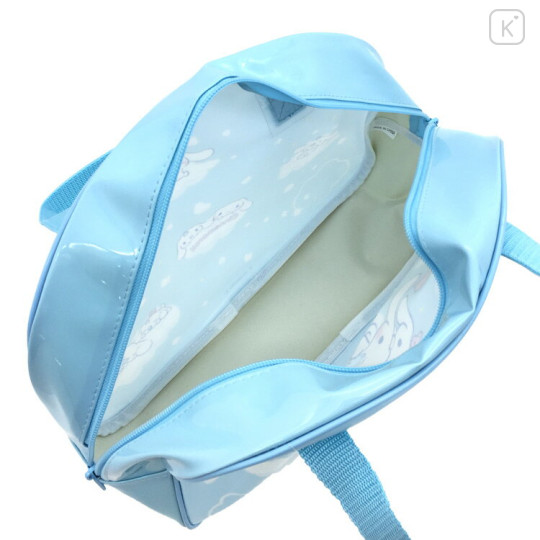 Japan Sanrio Vinyl Boston Bag - Cinnamoroll & Milk / Blue Sky - 3