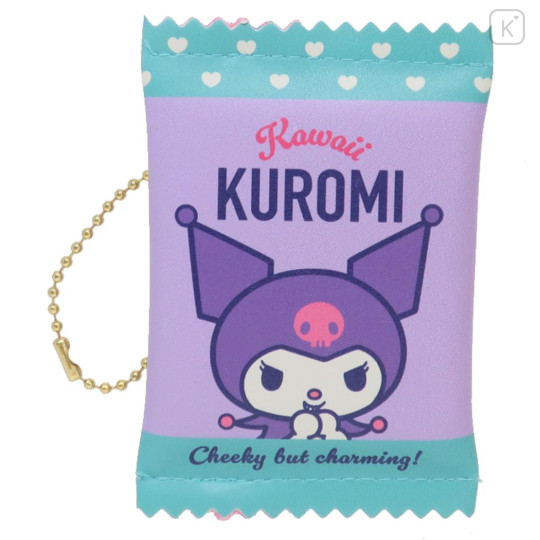 Japan Sanrio Mini Flat Pouch - Kuromi / Retro - 1