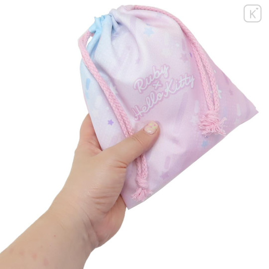 Japan Sanrio × Oshinoko Drawstring Pouch - Hello Kitty - 2