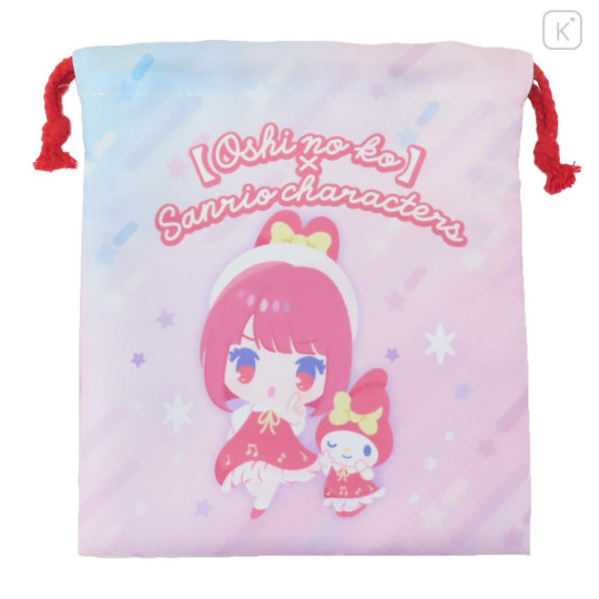 Japan Sanrio × Oshinoko Drawstring Pouch - My Melody - 1