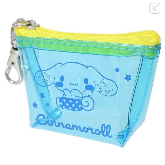 Japan Sanrio Clear Triangular Mini Pouch - Cinnamoroll / Little Angel - 1