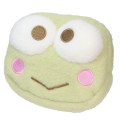 Japan Sanrio Fluffy Face Pouch - Keroppi : Retro Pale - 1