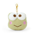 Japan Sanrio Face Pass Case & Coin Case - Keroppi / Retro Pale - 1