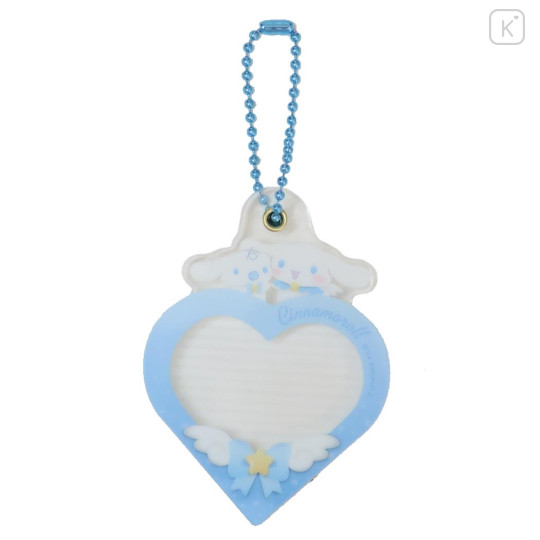 Japan Sanrio Acrylic Photo Keychain - Cinnamoroll / Heart Twinkle Piece - 1