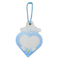 Japan Sanrio Acrylic Photo Keychain - Cinnamoroll / Heart Twinkle Piece