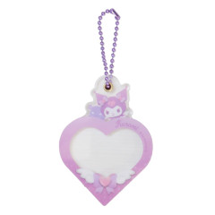 Japan Sanrio Acrylic Photo Keychain - Kuromi / Heart Twinkle Piece