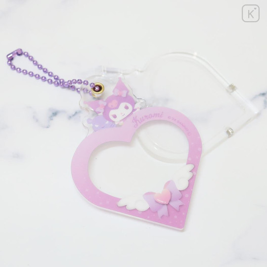 Japan Sanrio Acrylic Photo Keychain - Kuromi / Heart Twinkle Piece - 2