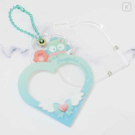 Japan Sanrio Acrylic Photo Keychain - Hangyodon / Heart Twinkle Piece - 2