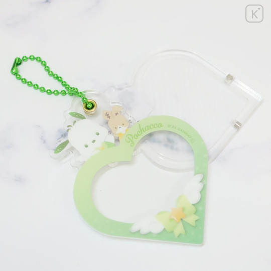 Japan Sanrio Acrylic Photo Keychain - Pochacco / Heart Twinkle Piece - 2