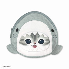 Japan Mofusand Small Pouch & Tissue Case - Cat / Shark Grey