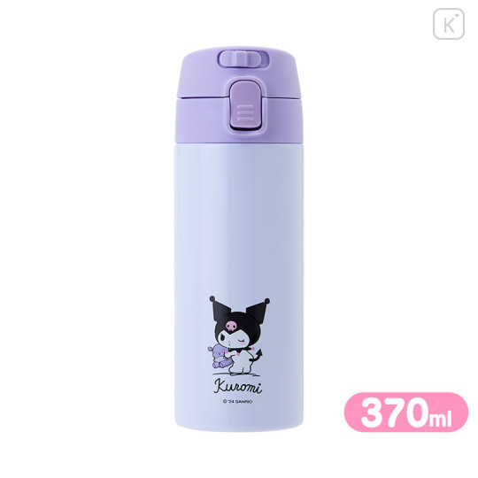 Japan Sanrio Original One Touch Stainless Bottle - Kuromi - 1