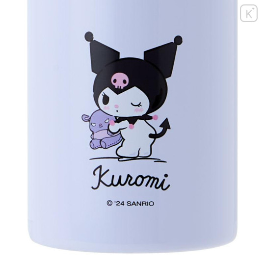 Japan Sanrio Original One Touch Stainless Bottle - Kuromi - 4